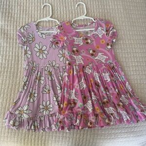 Posh Peanut Ruffle Hem Twirl Dress Lot of 2